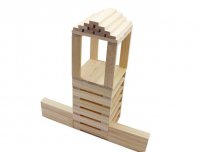 Byggklossar trä 12x2,5x0,8 cm 200st