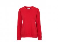Sweatshirt Crew Neck dam GOTS röd M
