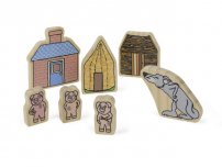 Sagofigurer av trä De tre små grisar7/fp