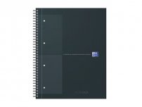 Kollegieblock Oxford Int.A4+ rut. svart