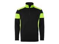 Sweatshirt halfzip 222 sv/fluor. gul 3XL