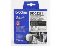 Etikett BROTHER löpande 29mmx15,24m vit