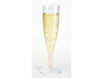 Plastglas champagne fastfot 13,5cl 10/F