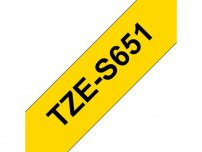Tape BROTHER TZES651 24mm svart/gul