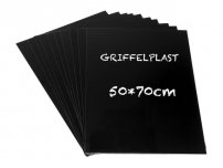 Griffelplast 50x70cm svart 10/FP