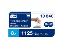 Servett TORK Uni N4 1-lag vit 1125/FP
