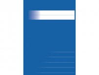 Skrivhäfte A5 ½ sida linj 14,5mm blå