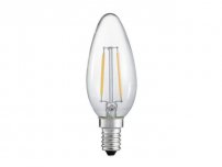 LED-lampa Kronljus E14 230V Klar 25W