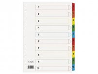 Kartongregister PLASTOREG A4 170g 1-10