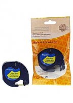 Tape Plast 12mm Svart på Röd