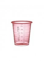 Medicinbägare Eco 30ml smal röd 90/FP