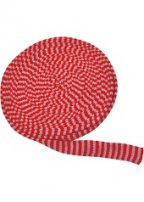 Tubstickad väv grå/röd bredd 4cmx10m