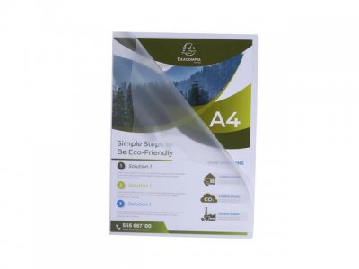 Aktmapp EXACOMPTA A4 0,12mm klar 100/FP