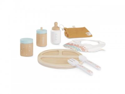 Nappflaska mat set till docka 8delar