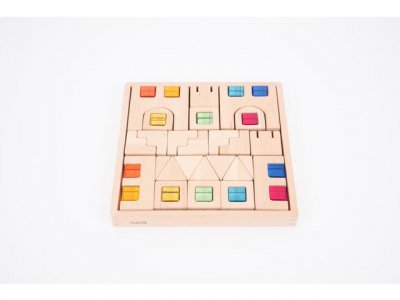 Byggset i trä transparenta stenar 39 /fp