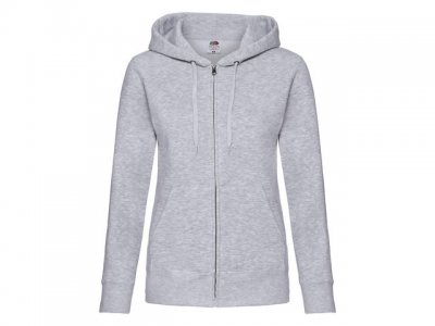 Zip Hoodie FRUIT dam gråmelange XL