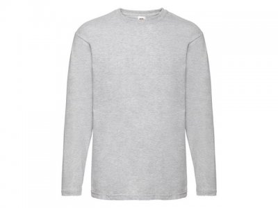 T-shirt Långärmad FRUIT gråmelange 2XL