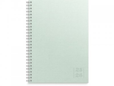 Kalender Study Textile grön A5 25/26