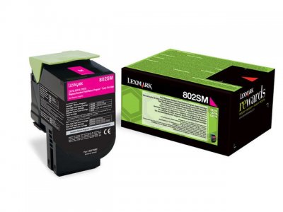 Toner LEXMARK 80C2SM0 802SM magenta