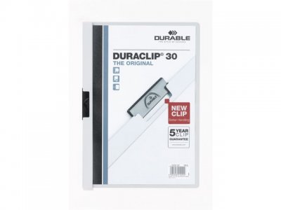 Klämmapp Duraclip 2200 A4 3mm vit