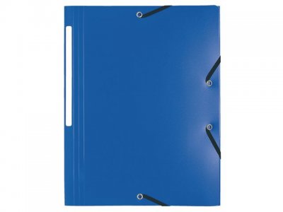 Gummibandsmapp EXACOMPTA 3-kl PP A4 blå