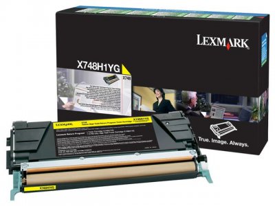 Toner LEXMARK X748H1YG gul