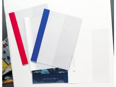 Offertmapp med ficka A4 blå