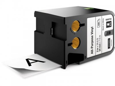 Tape DYMO XTL 54mm Sva på Vit 7m 186875