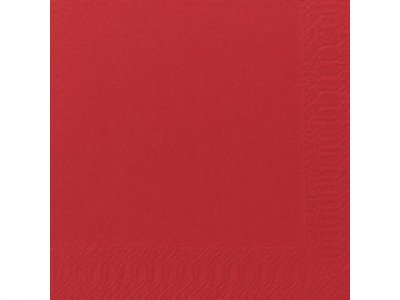 Servett 3-lags 33x33cm röd 125/FP