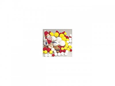 Papperskulor 25mm gul 100/FP