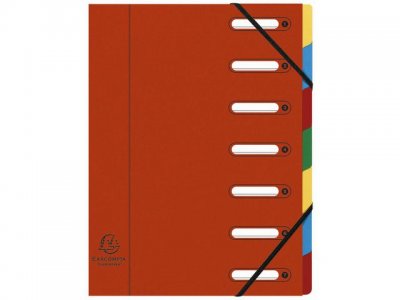 Sorteringsmapp EXACOMPTA 7-flik röd