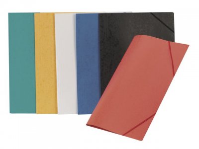 Gummibandsmapp presspan A4 gul