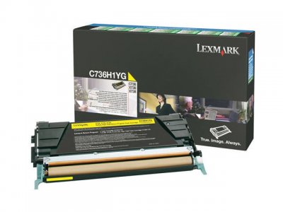 Toner LEXMARK C736H1YG gul