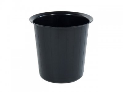 Papperskorg rund 22L svart