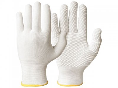 Bomullshandske m. mikronoppor Strl8 PAR