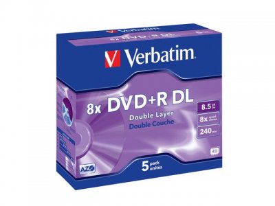 DVD+R VERBATIM 8,5GB Dual Layer 5/FP