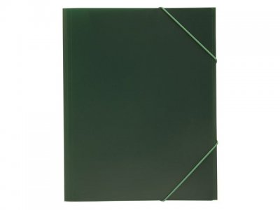 Gummibandsmapp plast 3-klaff A4 grön