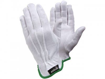 Frackhandske utan noppor Vit Stl10 1PAR