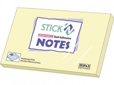 Notes Stick'n Notes 76x127mm gul