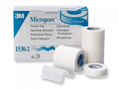 Micropore Vit u hållare 5,0cmx9,1m 6/FP