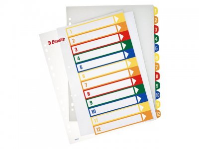 Plastregister Projektindex A4+ 1-12