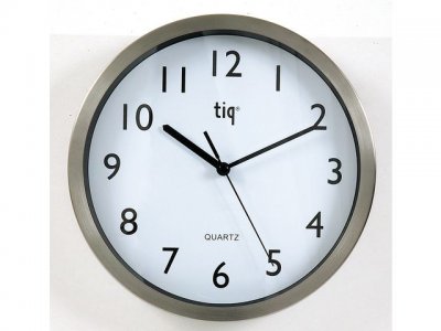 Väggur TIQ 25cm aluminium