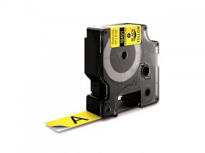 Tape Rhino flex nylon 19mm Svart på Gul