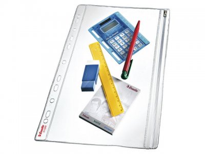 Blixtlåsficka ESSELTE PVC klar 5/FP