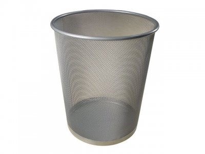 Papperskorg trådmetall 15L silver
