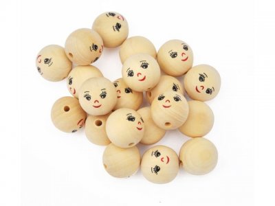 Träkulor ansikten 22 mm 20/FP