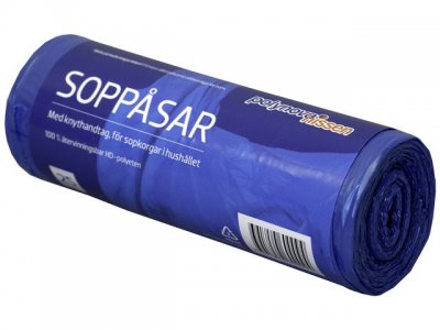 Papperskorgspåse HD 30L 12my blå 25/RL