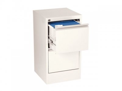 Hängmappskåp A4 2 lådor vit