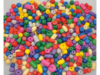 Träpärlor basmix 250g