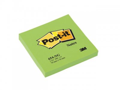 Notes POST-IT neon 76x76mm grön